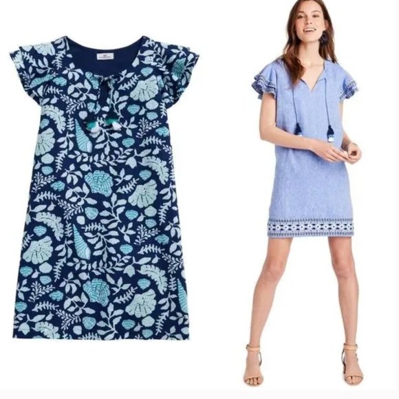 Vineyard Vines Sz Sm Flutter Sleeve Vineyard Tunic Dress - Picture 1 of 6